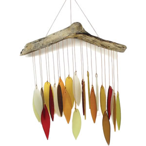 Gift Essentials Glass Autumn Leaves Wind Chime