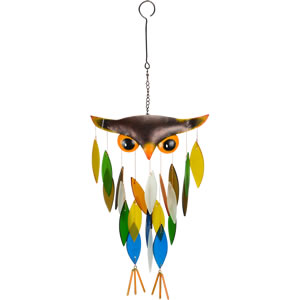 Gift Essentials Glass Owl Wind Chime