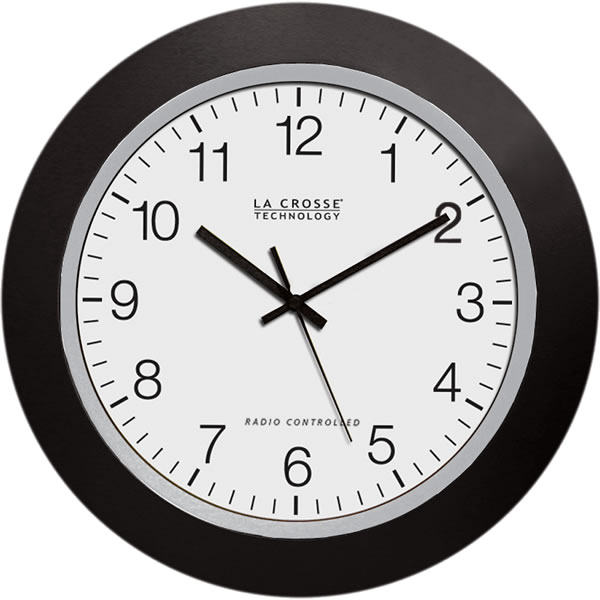La Crosse Wt 3102 Atomic Og Wall Clock - La Crosse Atomic Digital Wall Clock With In Outdoor Temperature Black White